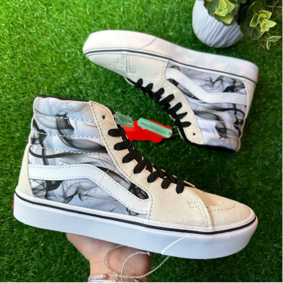 Vans Shoes - Vans Comfycush Sk8 Hi After Dark White / Black